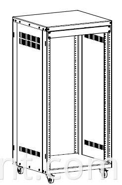 AV rack 21u 32u 37u line drawing